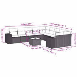 VidaXL 3255453 set mobili da esterno