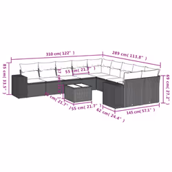VidaXL 3255459 set mobili da esterno