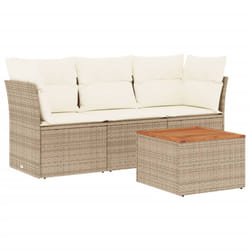 VidaXL 3255799 set mobili da esterno Crema, Bianco