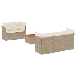 VidaXL 3255813 set mobili da esterno Crema, Bianco