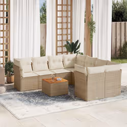 VidaXL 3255862 set mobili da esterno Crema, Bianco - Vista aggiuntiva 2