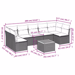 VidaXL 3255899 set mobili da esterno - Vista aggiuntiva 7