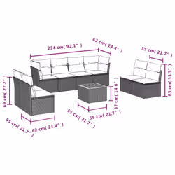 VidaXL 3255911 set mobili da esterno - Vista aggiuntiva 7