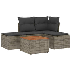 VidaXL 3255920 set mobili da esterno Grigio scuro