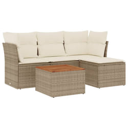 VidaXL 3255939 set mobili da esterno Crema, Bianco