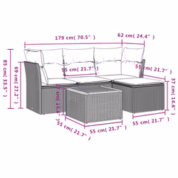 VidaXL 3255941 set mobili da esterno - Vista aggiuntiva 7