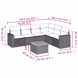 VidaXL 3256466 set mobili da esterno - Vista aggiuntiva 8