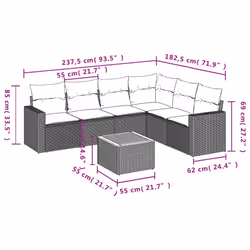 VidaXL 3256471 set mobili da esterno - Vista aggiuntiva 8