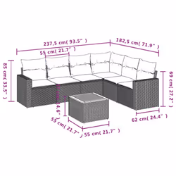 VidaXL 3256473 set mobili da esterno - Vista aggiuntiva 8