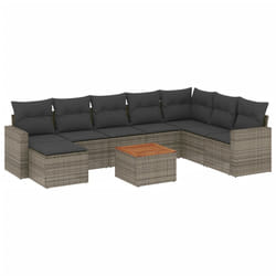VidaXL 3256592 set mobili da esterno Grigio scuro