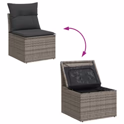 VidaXL 3256592 set mobili da esterno Grigio scuro - Vista aggiuntiva 4