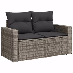 Set Divani da Giardino 13 pz con Cuscini Grigio in Polyrattancod mxl 92845 - Vista aggiuntiva 3