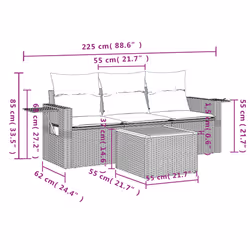 VidaXL 3256763 set mobili da esterno