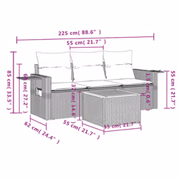 VidaXL 3256767 set mobili da esterno