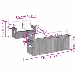 VidaXL 3256781 set mobili da esterno