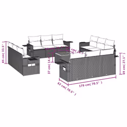 VidaXL 3256828 set mobili da esterno