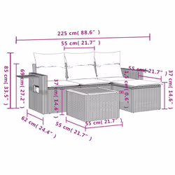 VidaXL 3256864 set mobili da esterno