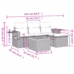 VidaXL 3256865 set mobili da esterno