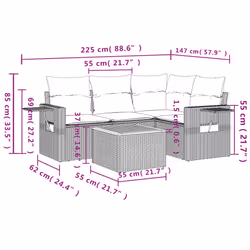VidaXL 3256874 set mobili da esterno - Vista aggiuntiva 3