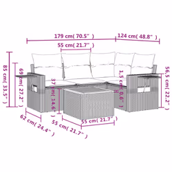 VidaXL 3256878 set mobili da esterno