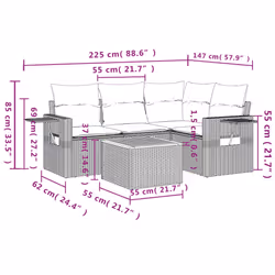 VidaXL 3256879 set mobili da esterno