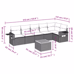 VidaXL 3256903 set mobili da esterno