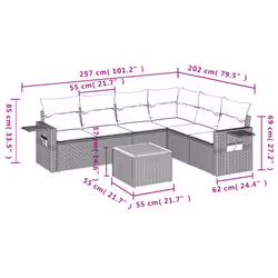 VidaXL 3256917 set mobili da esterno