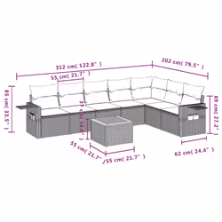VidaXL 3256923 set mobili da esterno