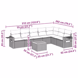 VidaXL 3256924 set mobili da esterno