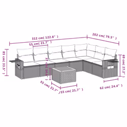 VidaXL 3256926 set mobili da esterno - Vista aggiuntiva 3
