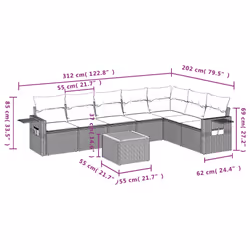 VidaXL 3256928 set mobili da esterno