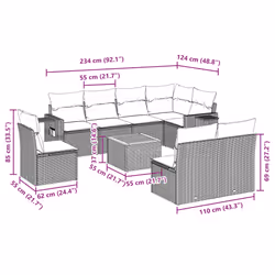 VidaXL 3256930 set mobili da esterno