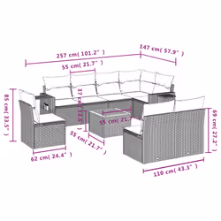 VidaXL 3256935 set mobili da esterno