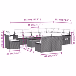 VidaXL 3256947 set mobili da esterno