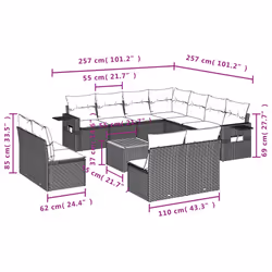 VidaXL 3256954 set mobili da esterno