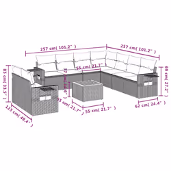 VidaXL 3256961 set mobili da esterno