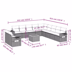 VidaXL 3256976 set mobili da esterno