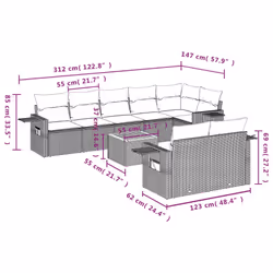 VidaXL 3256980 set mobili da esterno