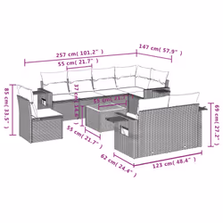 VidaXL 3256989 set mobili da esterno