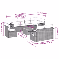 VidaXL 3256990 set mobili da esterno