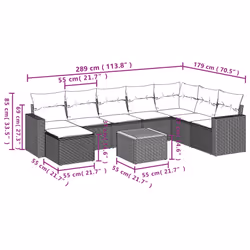 VidaXL 3257028 set mobili da esterno