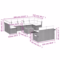 VidaXL 3257042 set mobili da esterno