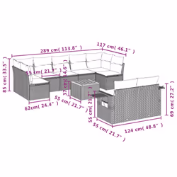 VidaXL 3257043 set mobili da esterno