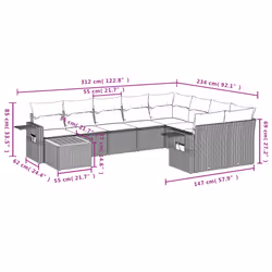 VidaXL 3257057 set mobili da esterno