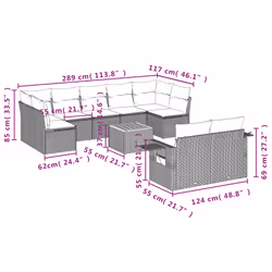 VidaXL 3257060 set mobili da esterno