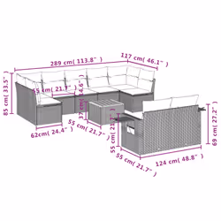 VidaXL 3257061 set mobili da esterno