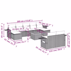 VidaXL 3257106 set mobili da esterno