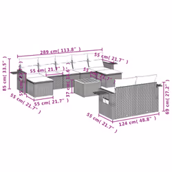 VidaXL 3257110 set mobili da esterno