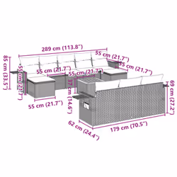 VidaXL 3257113 set mobili da esterno