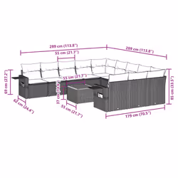 VidaXL 3257122 set mobili da esterno